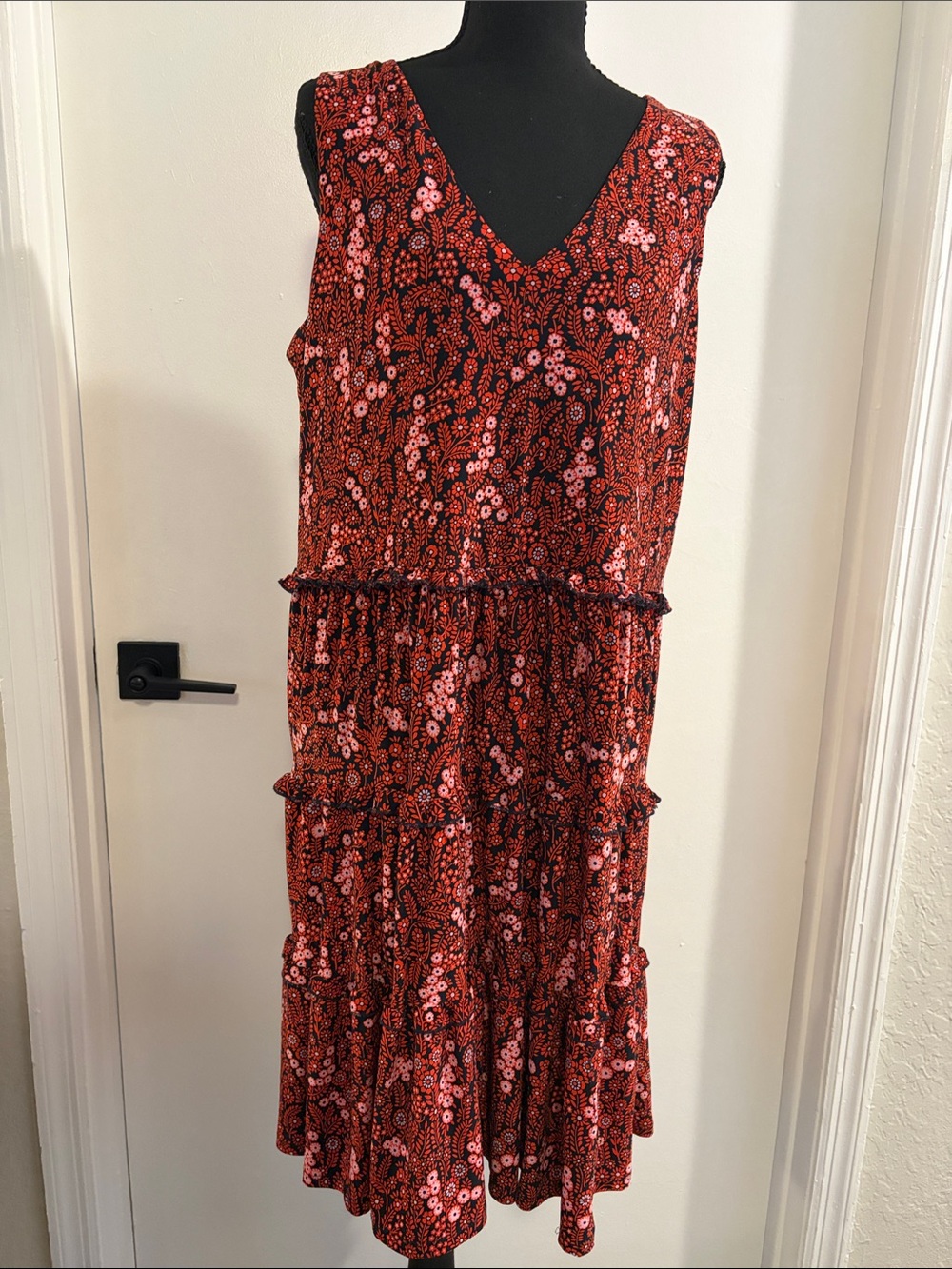 Tommy Hilfiger floral tiered sleeveless dress size 14
